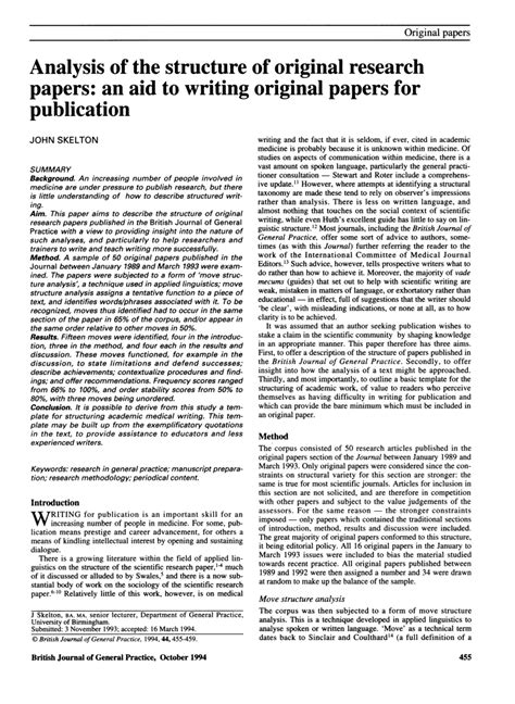 researchers publications word hike|Writing for publication: Structure, form, content, and .